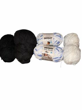 LOT of 5 skeins of yarn: new and used! Assorted brands.